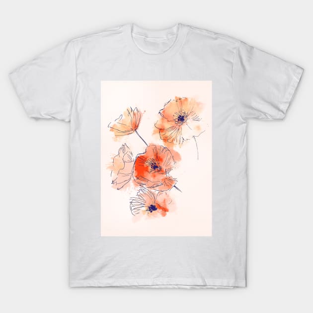 Poppies [paw-ppies] T-Shirt by Brit K. Caley